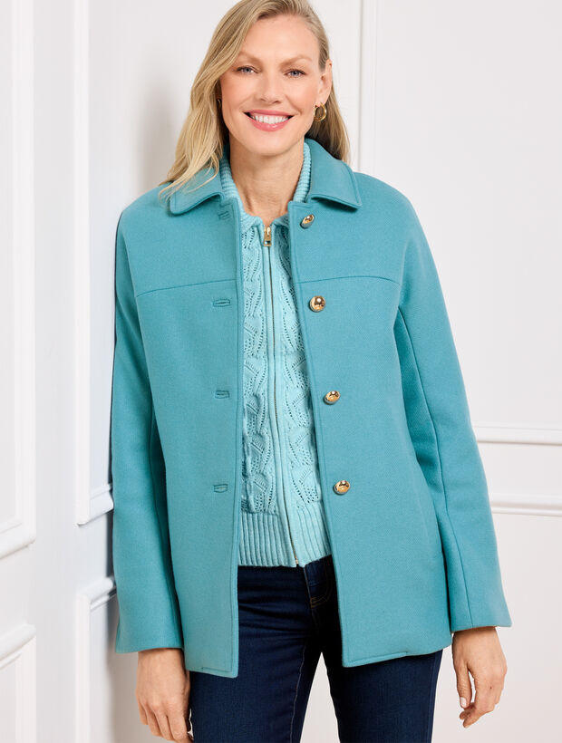 Italian Melton Wool Blend Coat | Talbots