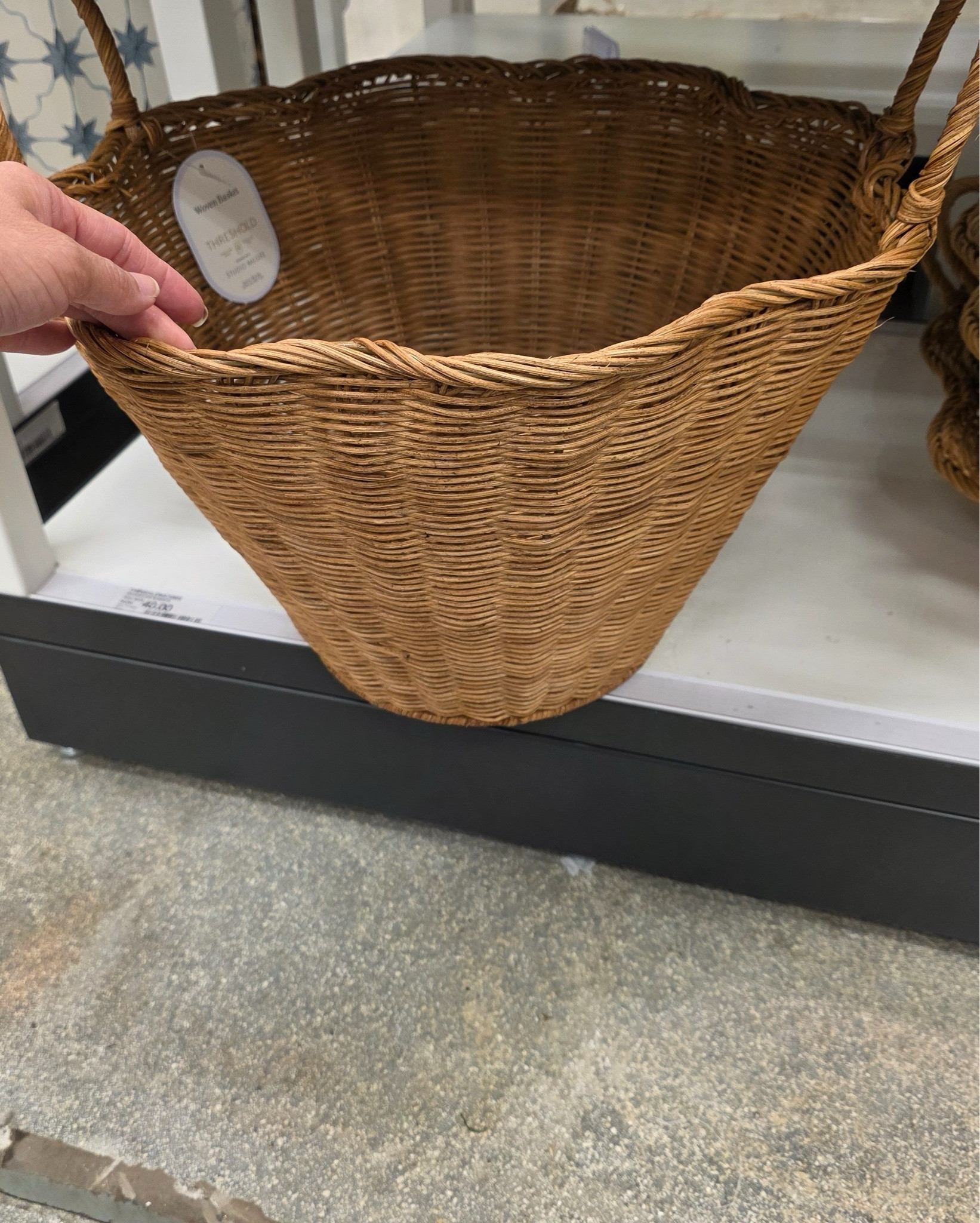 Super cute scalloped basket comes in two sizes! 

#LTKHome