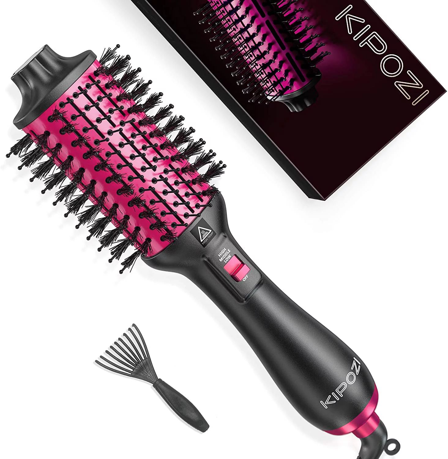 KIPOZI Hair Dryer Brush Styler,Hot Air Brush 4 in 1 One Step Hair Dryer & Volumizer Ceramic Coati... | Walmart (US)