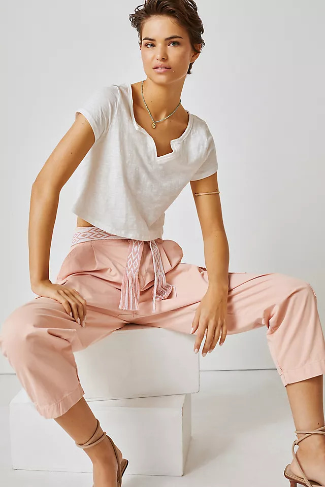 Pilcro Notched Micro Tee | Anthropologie (US)