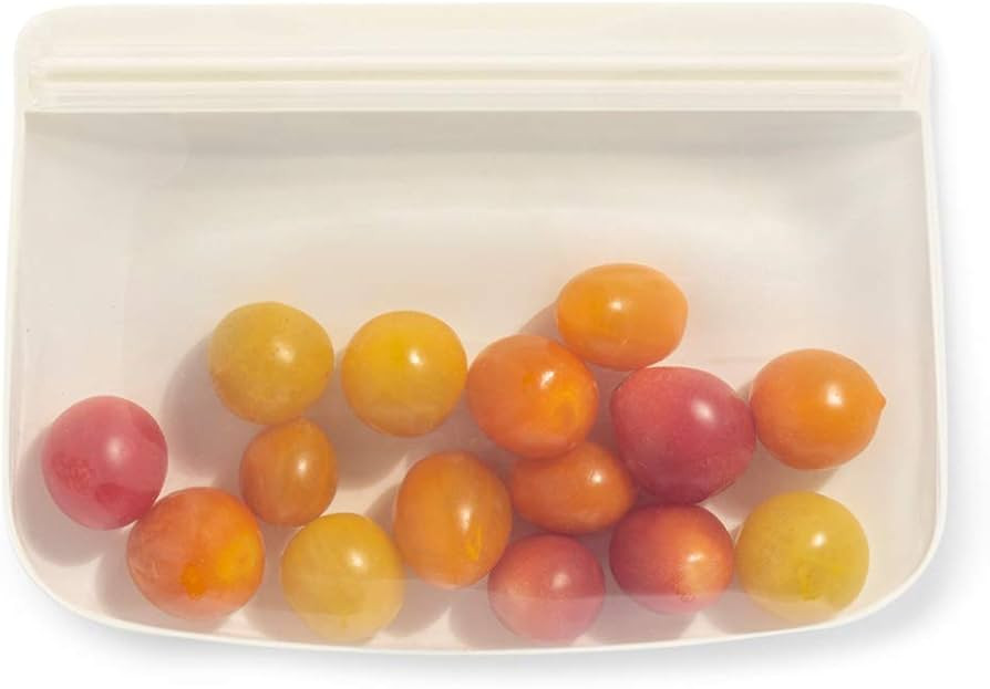 W&P Porter Silicone Reusable Storage Bag, Sandwich (10oz Flat), Cream, Food Storage Container, Mi... | Amazon (US)