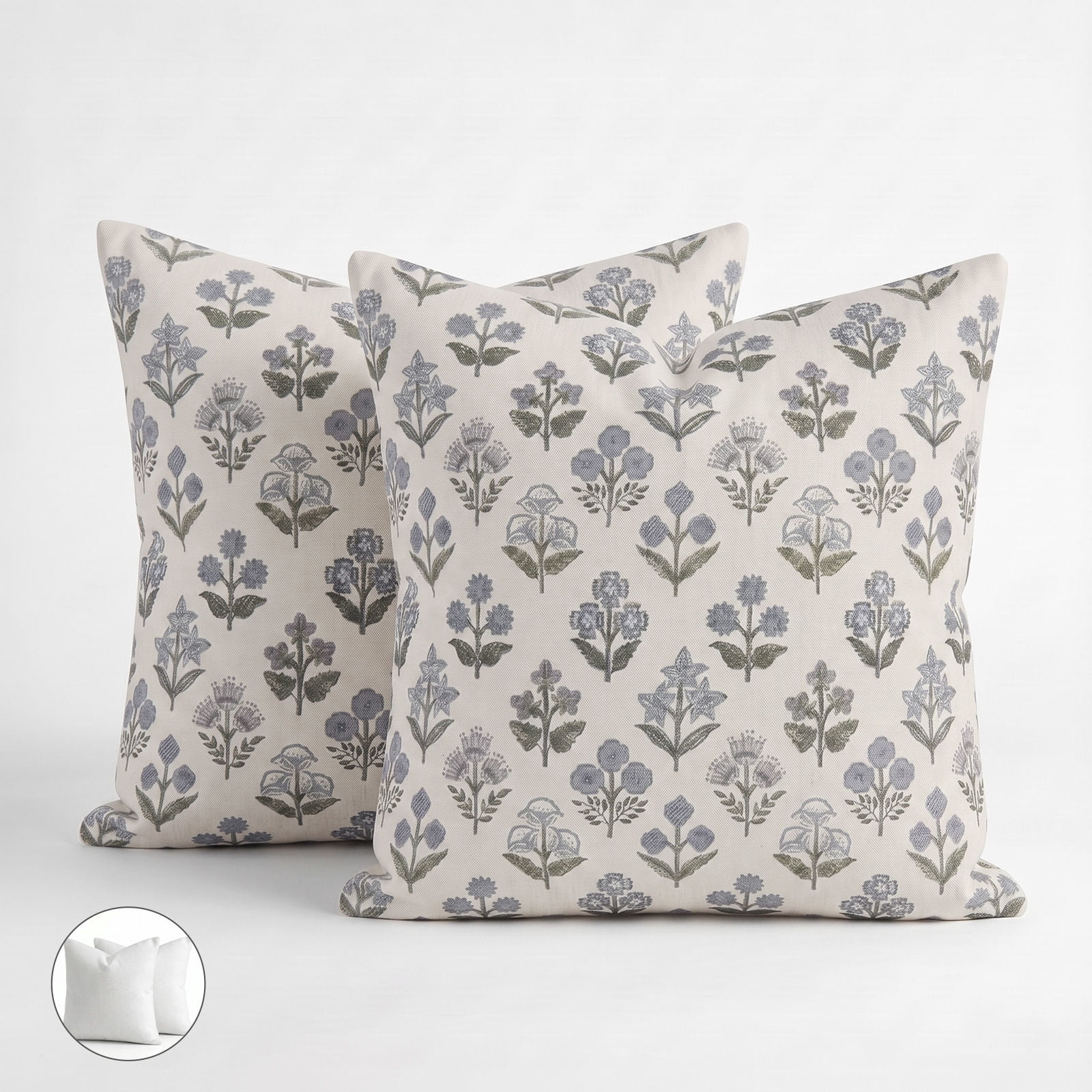 Pentantan Decorative Throw Pillow, 18"x18" Linen Couch Pillows with 2-Pack Inserts, Soft Floral C... | Walmart (US)