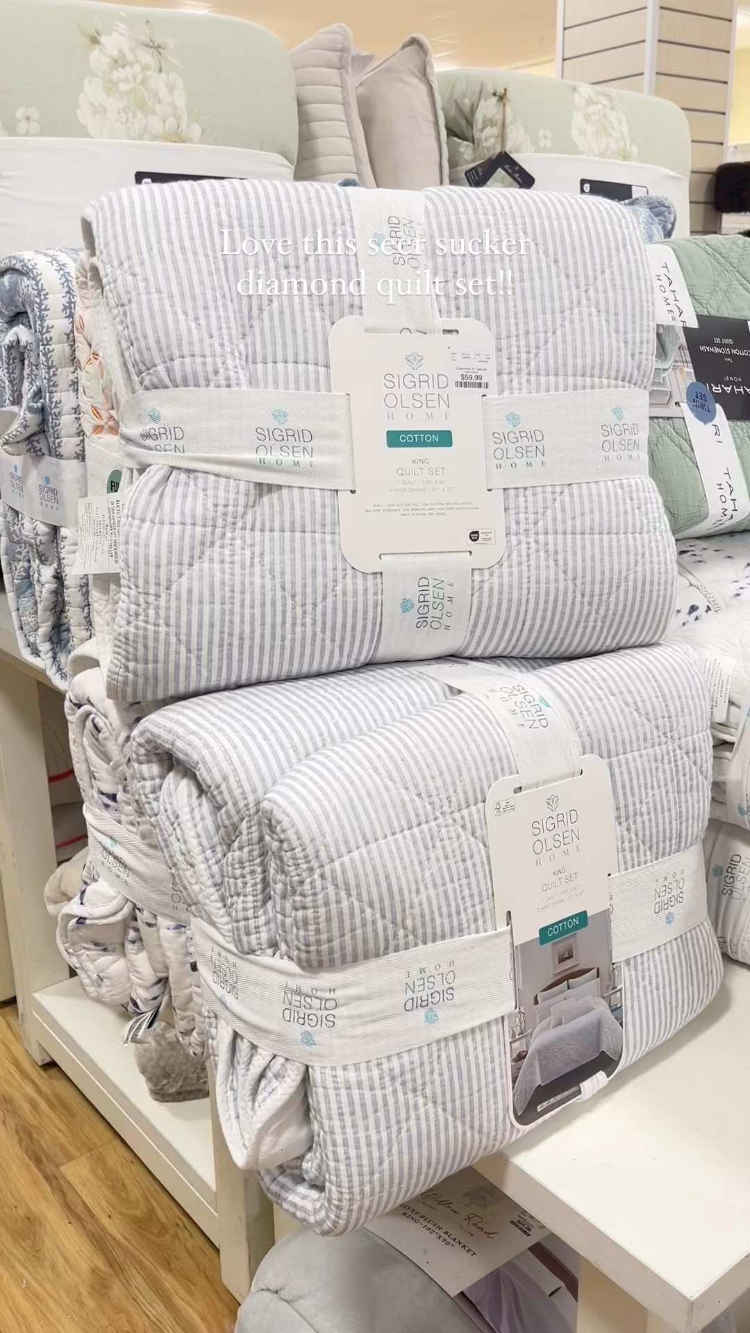 Now available online!! Snag this affordable seersucker 3 pc quilt set perfect for a coastal home! Available in millet multiple sizes 🤍

#LTKHome #LTKSaleAlert #LTKFindsUnder100