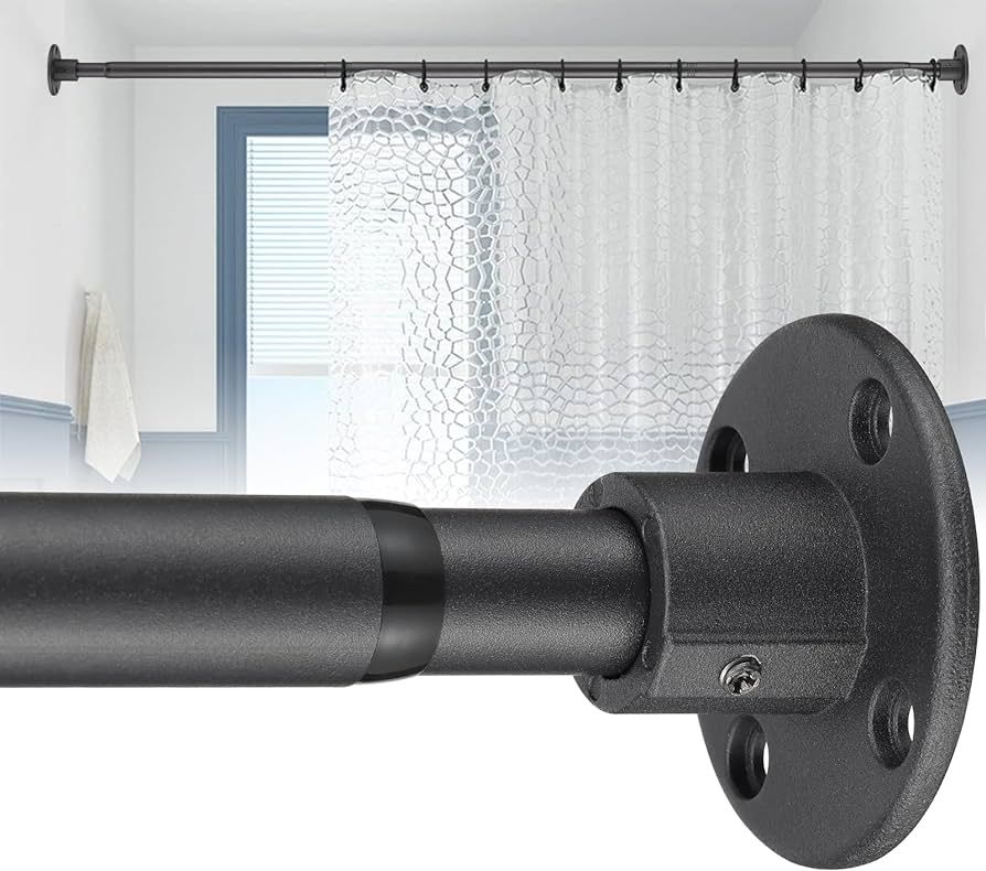 Heavy Duty Shower Rod - Industrial Shower Curtain Rod Wall Mounted for Bathroom,Closet,Room Divid... | Amazon (US)