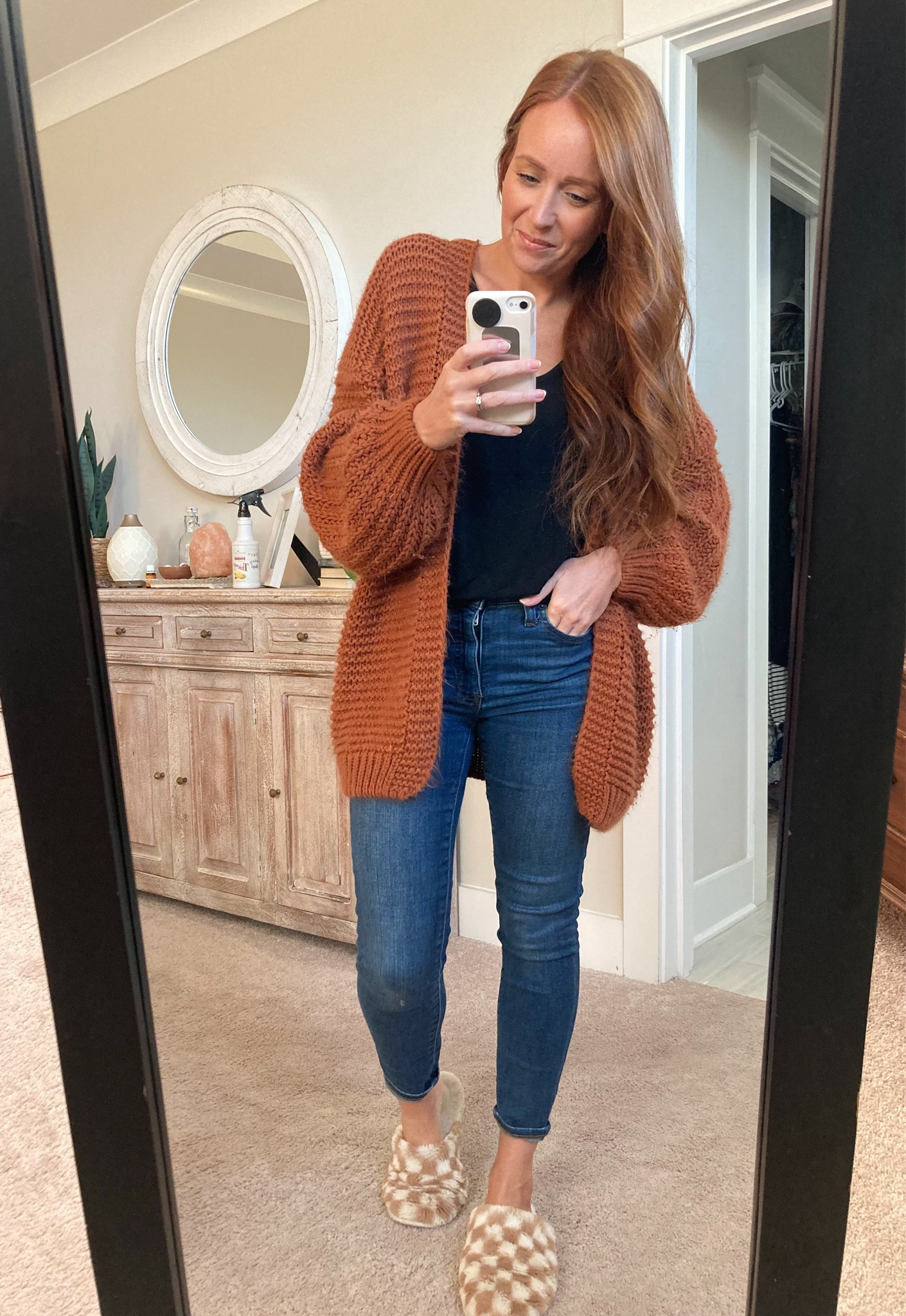 This lantern sleeve cardigan is perfect for Fall. It is so soft, and the best for throwing on over your outfit when it’s cold in the morning and warm in the afternoon. It also layers great over dresses and skirts. Comes in a bunch of colors, I’m wearing a size small. It washes and dries beautifully .

#LTKOver40 #LTKSaleAlert #LTKStyleTip