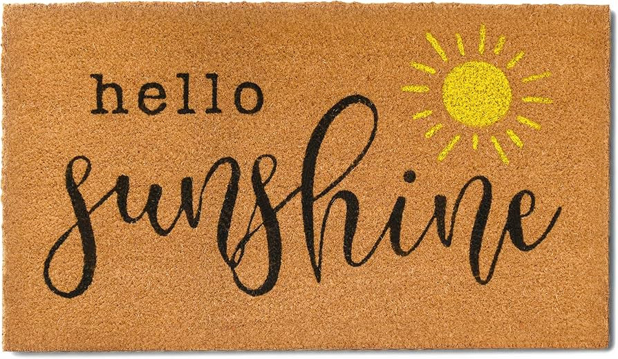 Amazon.com: Hello Sunshine Door Mat 30x17 Inch, Sunshine Rug, Hello Front Doormat for Covered Outdoor Area, Summer Welcome Mat w/Non-Slip PVC Backing : Patio, Lawn & Garden | Amazon (US)