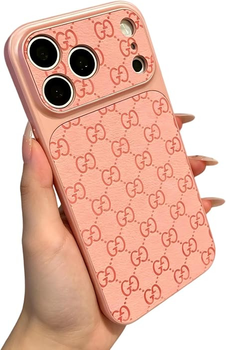 Designer Leather Case for iPhone 17 Pro Max/18 Pro Max,Pink | Amazon (US)