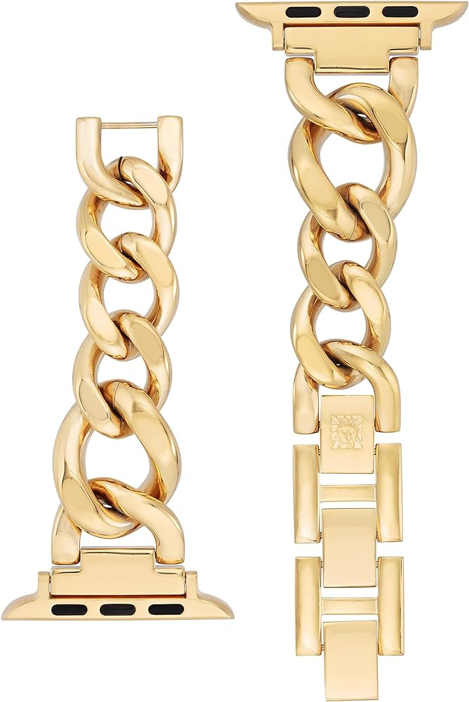 Anne Klein Fashion Chain Bracelet for Apple Watch, Secure, Adjustable, Apple Watch Replacement Ba... | Amazon (US)