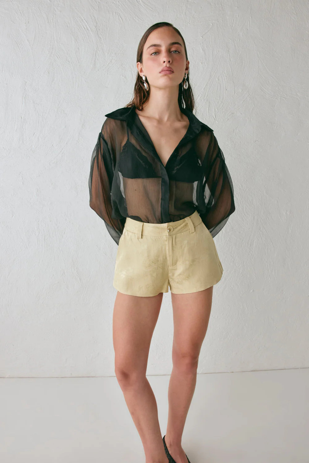 Levy Jacquard Shorts Pistachio | VRG Grl