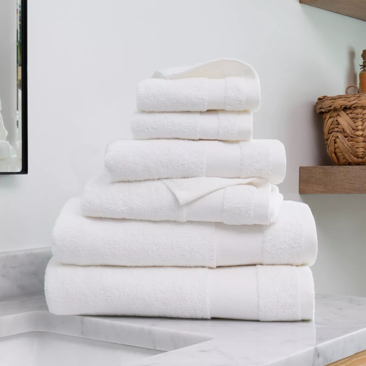 6 Piece Bath Towels Set, 100% Super Plush Premium Cotton - Becky Cameron | Target