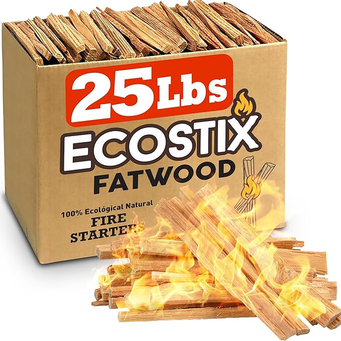 Eco-Stix Fatwood Fire Starter Kindling Firewood Sticks Bulk Packaged Firestarters 100% All Natura... | Amazon (US)