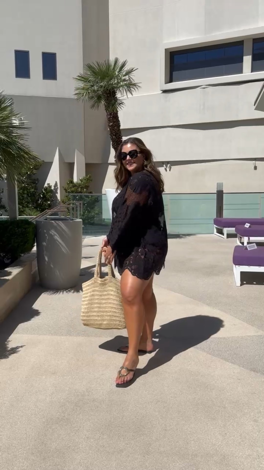 Vegas pool outfit - vacation outfit. Wearing size 2X in coverup, 16 in swimsuit. Use CARALYNM at Cakes Body

#LTKPlusSize #LTKSwim #LTKStyleTip