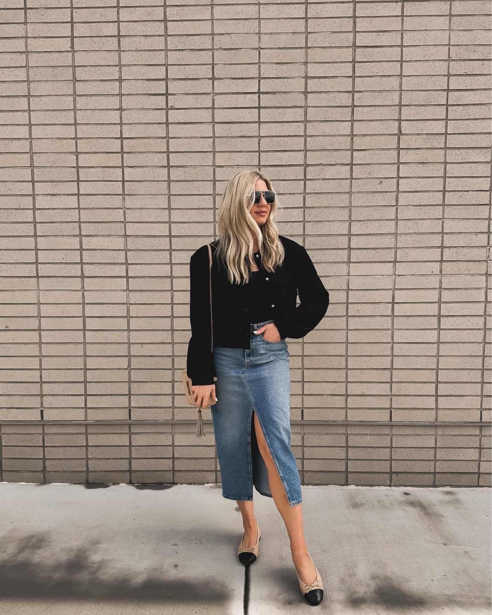 Spring outfit idea! 
Ballet flats, denim maxi, Amazon jacket 
I sized up one in the jacket and 1/2 in the shoes 

#LTKstyletip #LTKfindsunder50 #LTKSeasonal