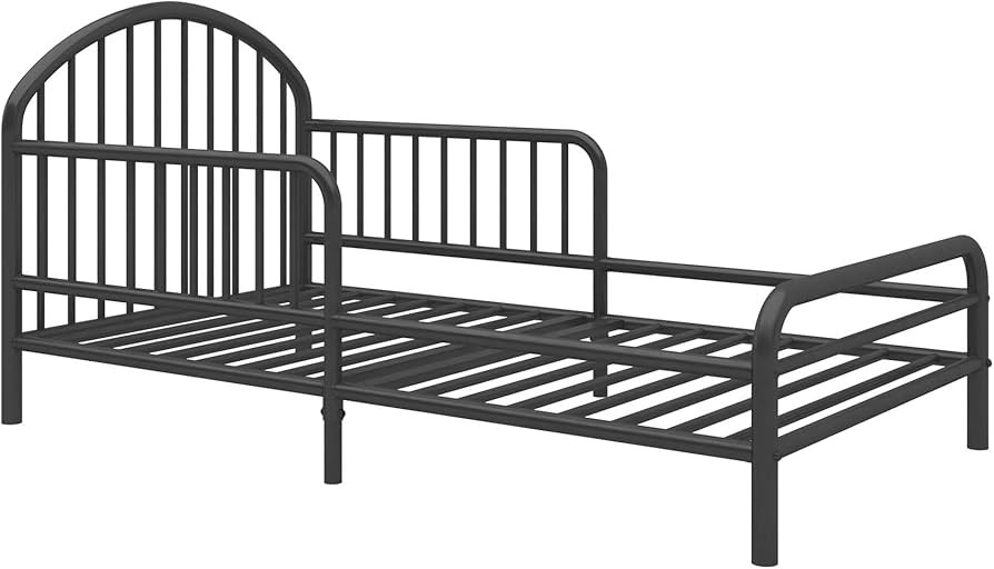 Little Seeds River Metal Toddler Bed Frame with Guard Rail, Cribs, Black | Amazon (US)