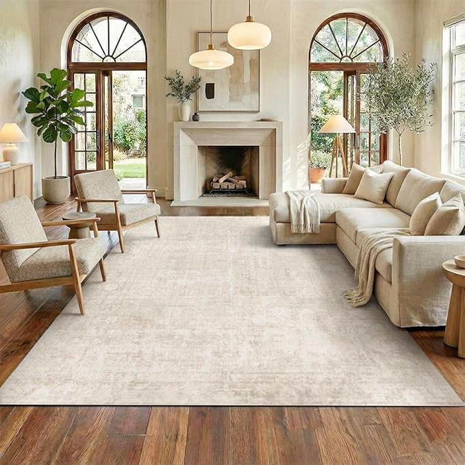 Homemate Washable Rug 8x10 Area Rugs - Vintage Faux Wool Rugs for Living Room Bedroom Dining Room... | Amazon (US)