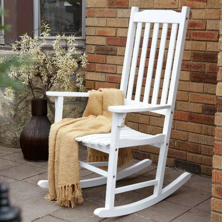 Traditional Rocking Chair, White Painted | Walmart (US)