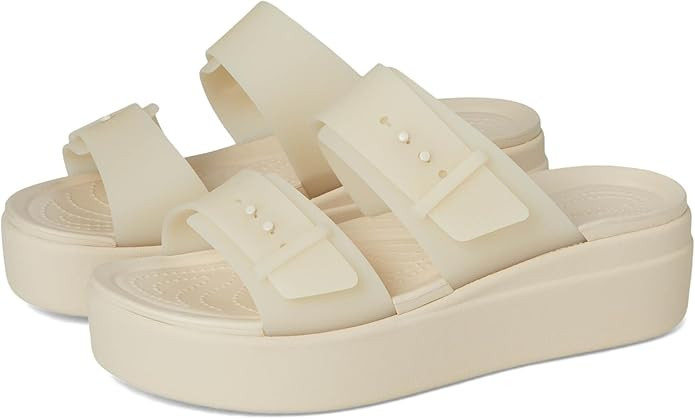 Crocs Women's Brooklyn Buckle Low Wedges | Amazon (US)