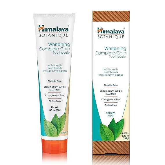 Himalaya Botanique Complete Care Whitening Toothpaste, Simply Mint, for a Clean Mouth, Whiter Tee... | Amazon (US)