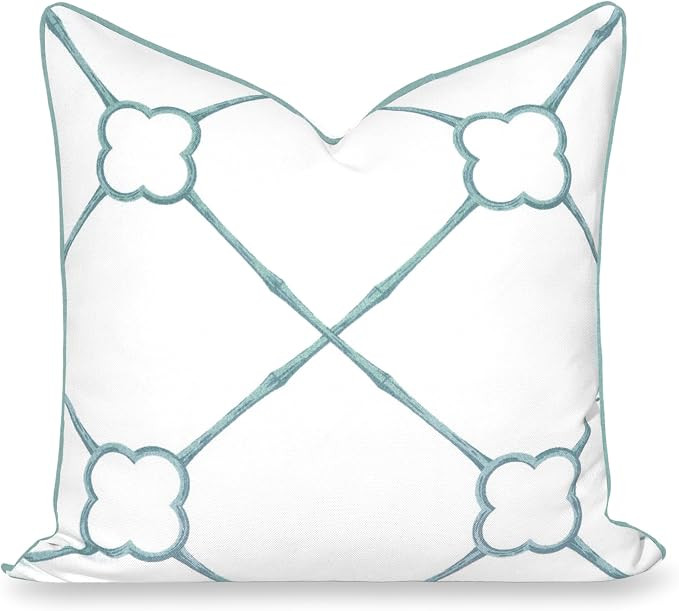 Hofdeco Premium Coastal Hampton Patio Indoor Outdoor Throw Pillow Cover Only, 22"x22" Water Repel... | Amazon (US)