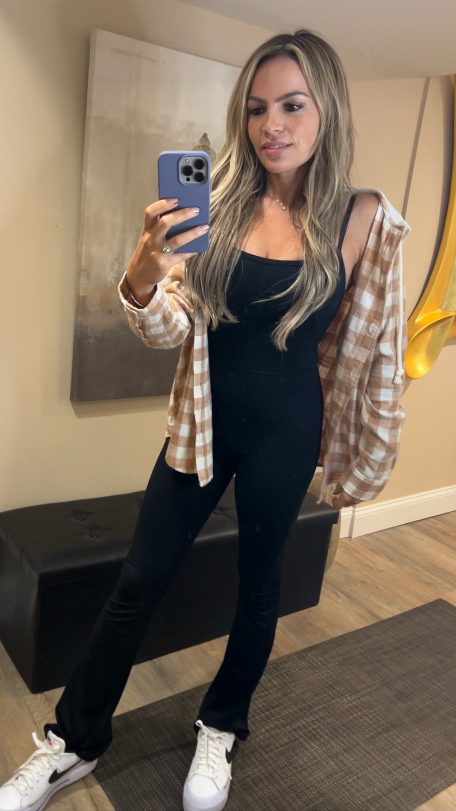 Flare black bodysuit
Hooded light flannel
Nike legacy lift
Perfect comfortable outfit for running around on errands! 
I love this bodysuit I will be wearing all fall & winter with sweatshirts and flannels 🤍

#LTKfindsunder50 #LTKSeasonal #LTKshoecrush
