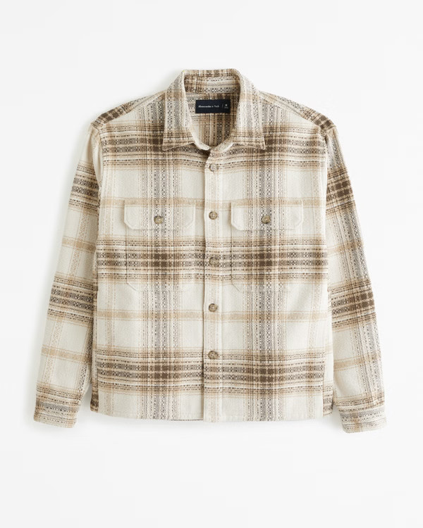 Men's Flannel Shirt Jacket | Men's Sale | Abercrombie.com | Abercrombie & Fitch (UK)