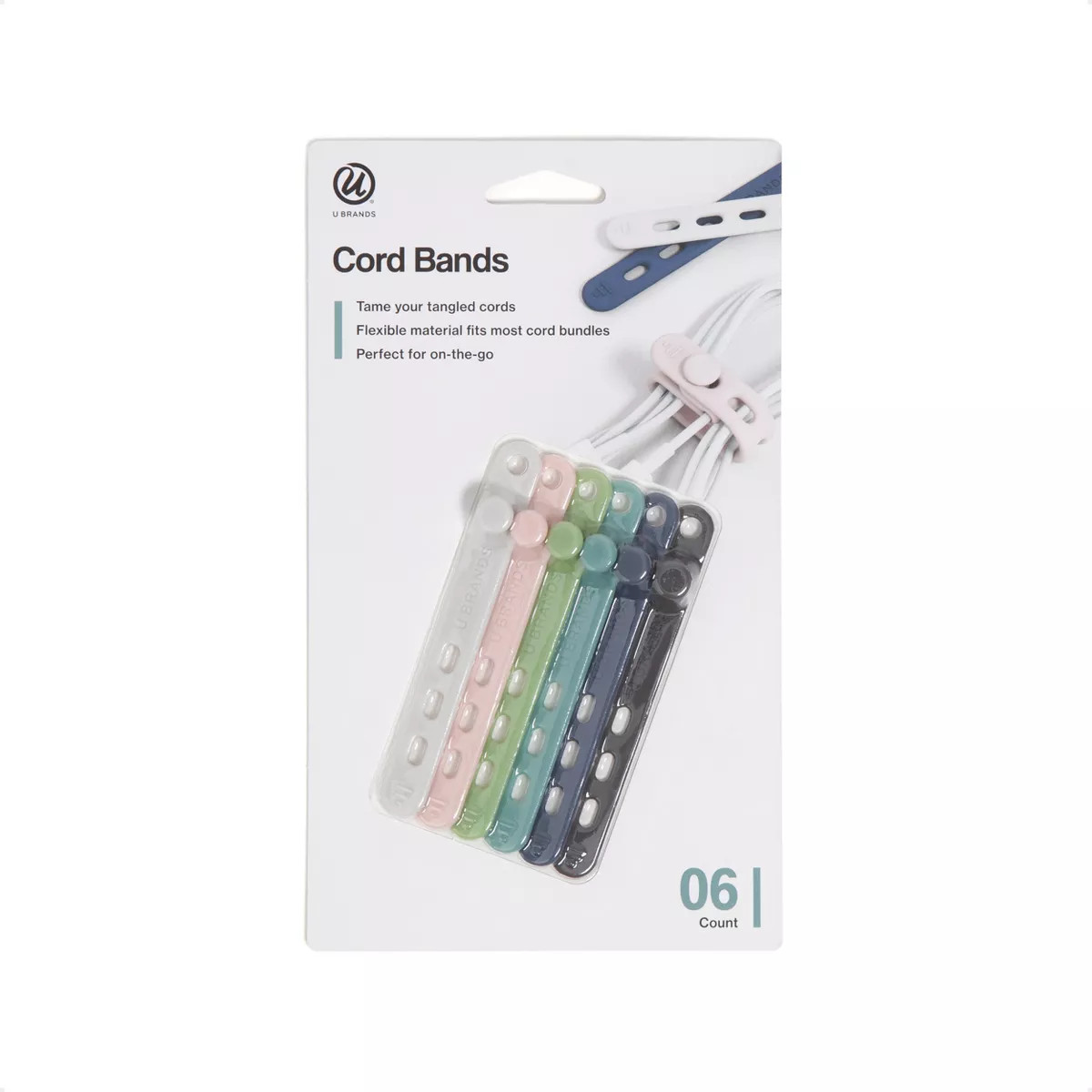 U Brands 6ct Silicone Cord Bands | Target