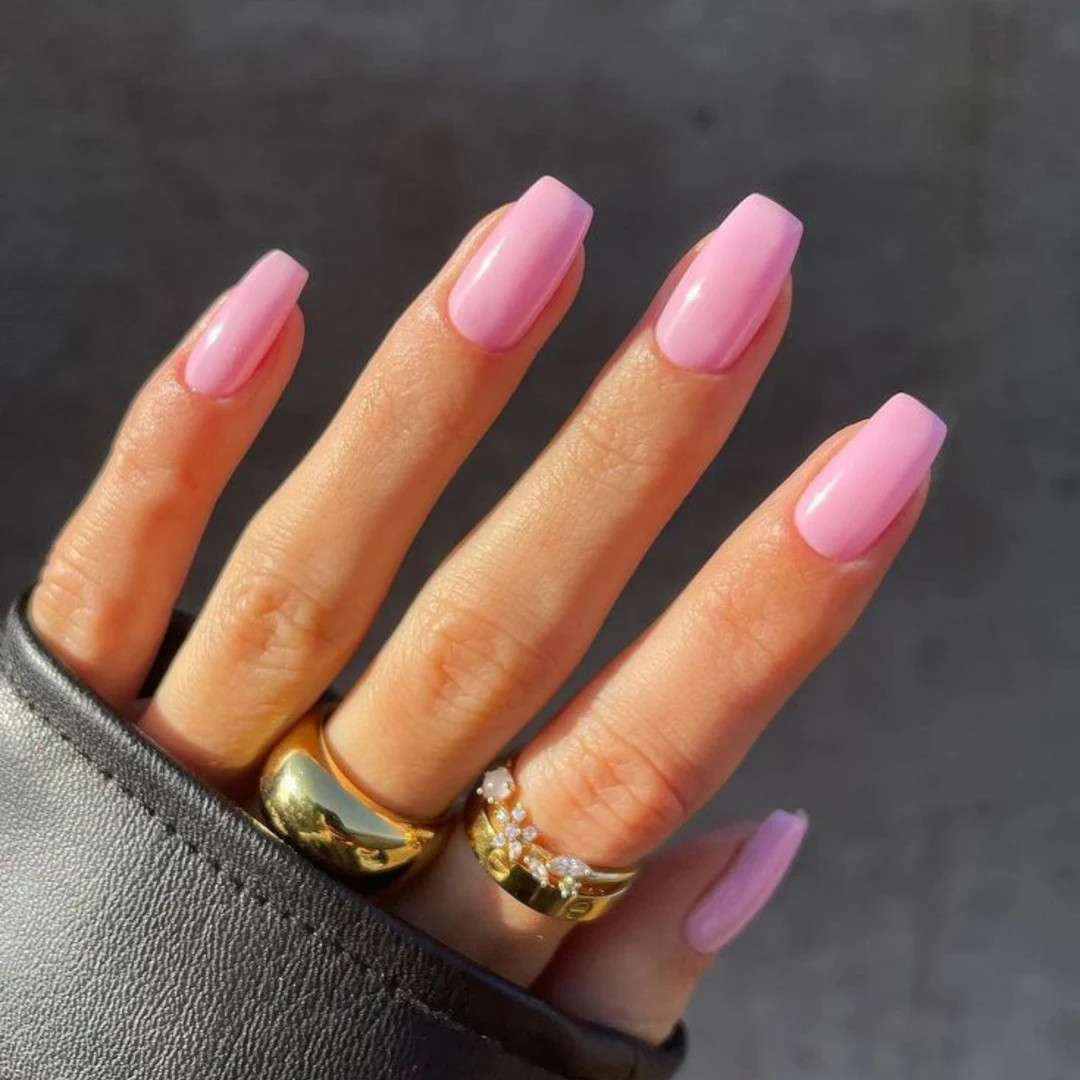 24pcs Pink Short Coffin Ballerina Press on Nails Pink Press on Nails Short Pink Nails Press On Sh... | Etsy (US)