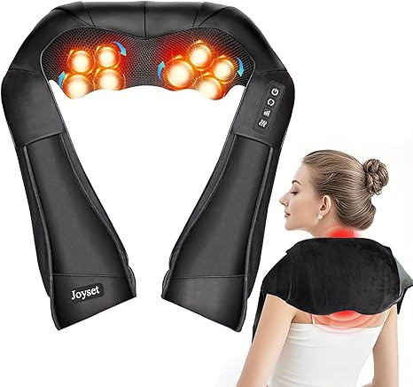 Joyset Shiatsu Neck and Back Massager with Heat,Electric Shoulder Massager for Pain Relief Deep T... | Amazon (US)