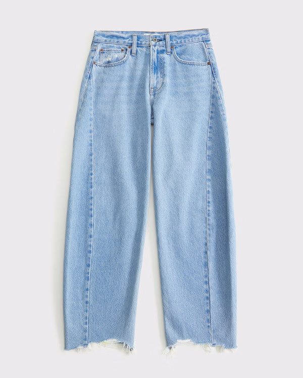 Curve Love Mid Rise Barrel Jean | Abercrombie & Fitch (UK)