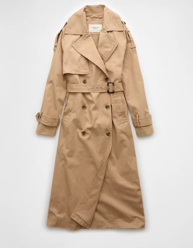 AE Twill Trench Coat | American Eagle Outfitters (US & CA)