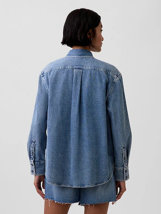UltraSoft Denim Oversized Shirt | Gap (US)
