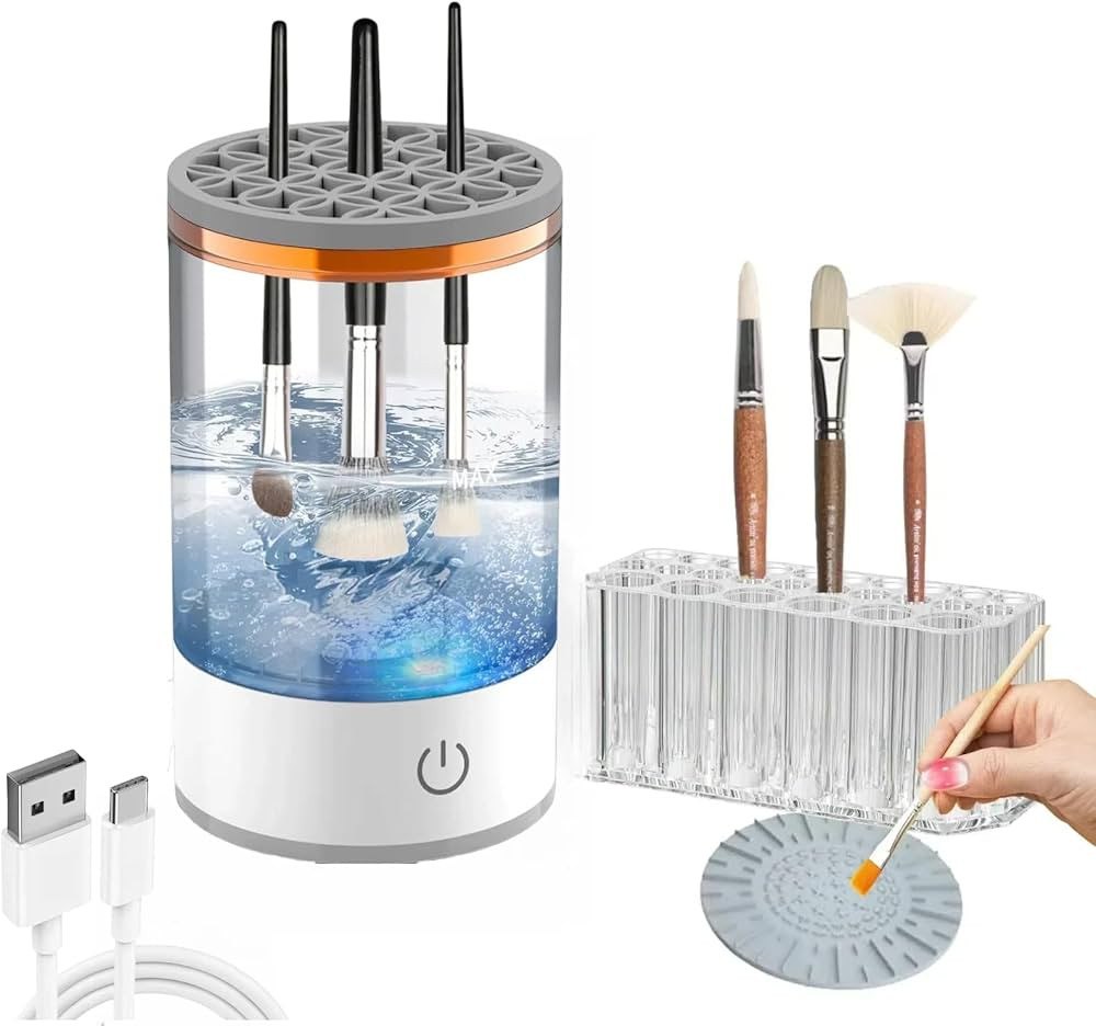 Electric Paint Brush Cleaner, Rinse Cup, Brush Rinser for Painting, Brush Cleaning Washer Rinser ... | Amazon (US)