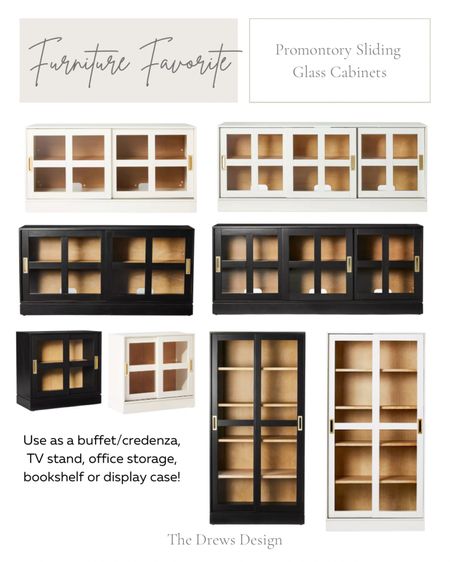 Sliding glass promontory cabinets from the Studio Mcgee line at Target! Use as a buffet, credenza, entryway table,  TV stand, to display decor, as a bookshelf, or in your home office! 

#LTKstyletip #LTKhome #LTKsalealert
