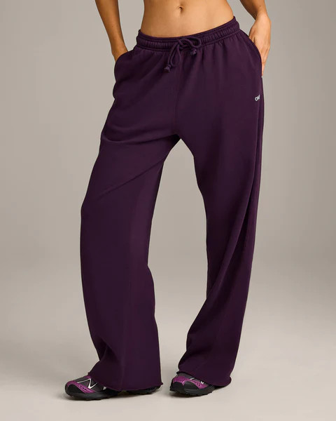 Raw Cut Lounge Wide Leg Joggers 
 Washed Blackberry Purple | Oner Active (UK / US)