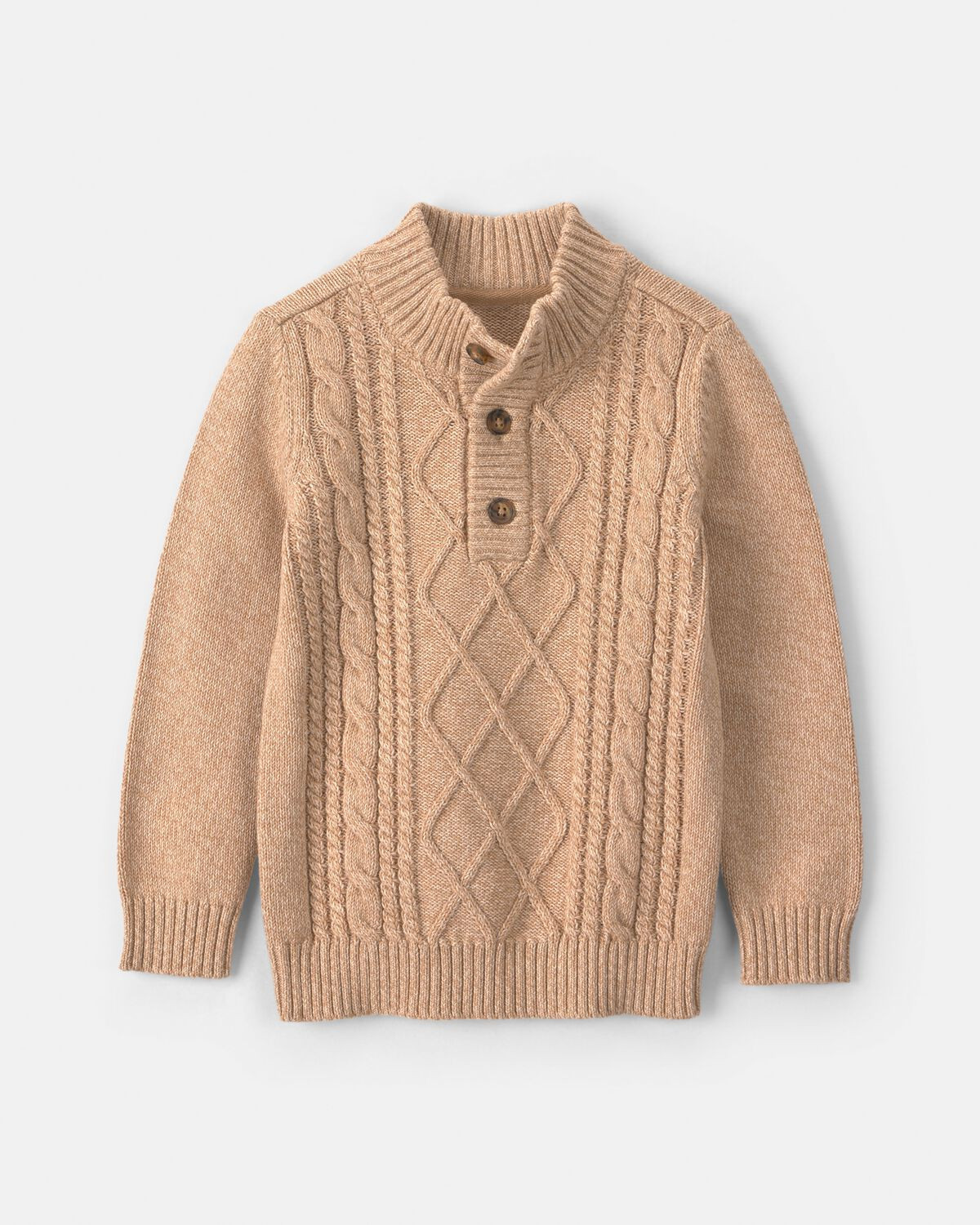 Toddler Boy Cable Knit Sweater - Tan | Carter's Inc