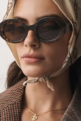 Reality Del Corso Chunky Oval Sunglasses | Anthropologie (US)