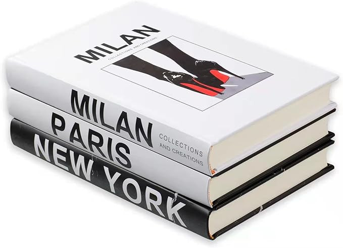 Decorative Books for Home Decor - 3 Piece Modern Hardcover Decorative Book Set, Fashion Design Bo... | Amazon (US)