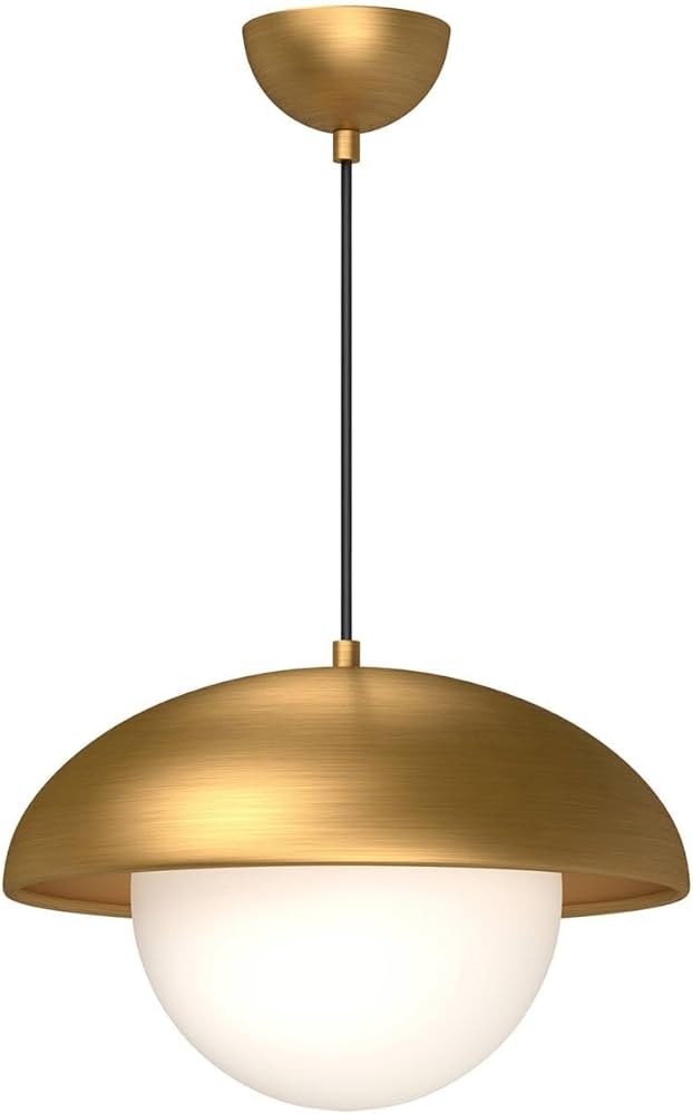 Alora Mood PD522016AGOP Rubio Pendant, Aged Gold/Opal Matte Glass | Amazon (US)
