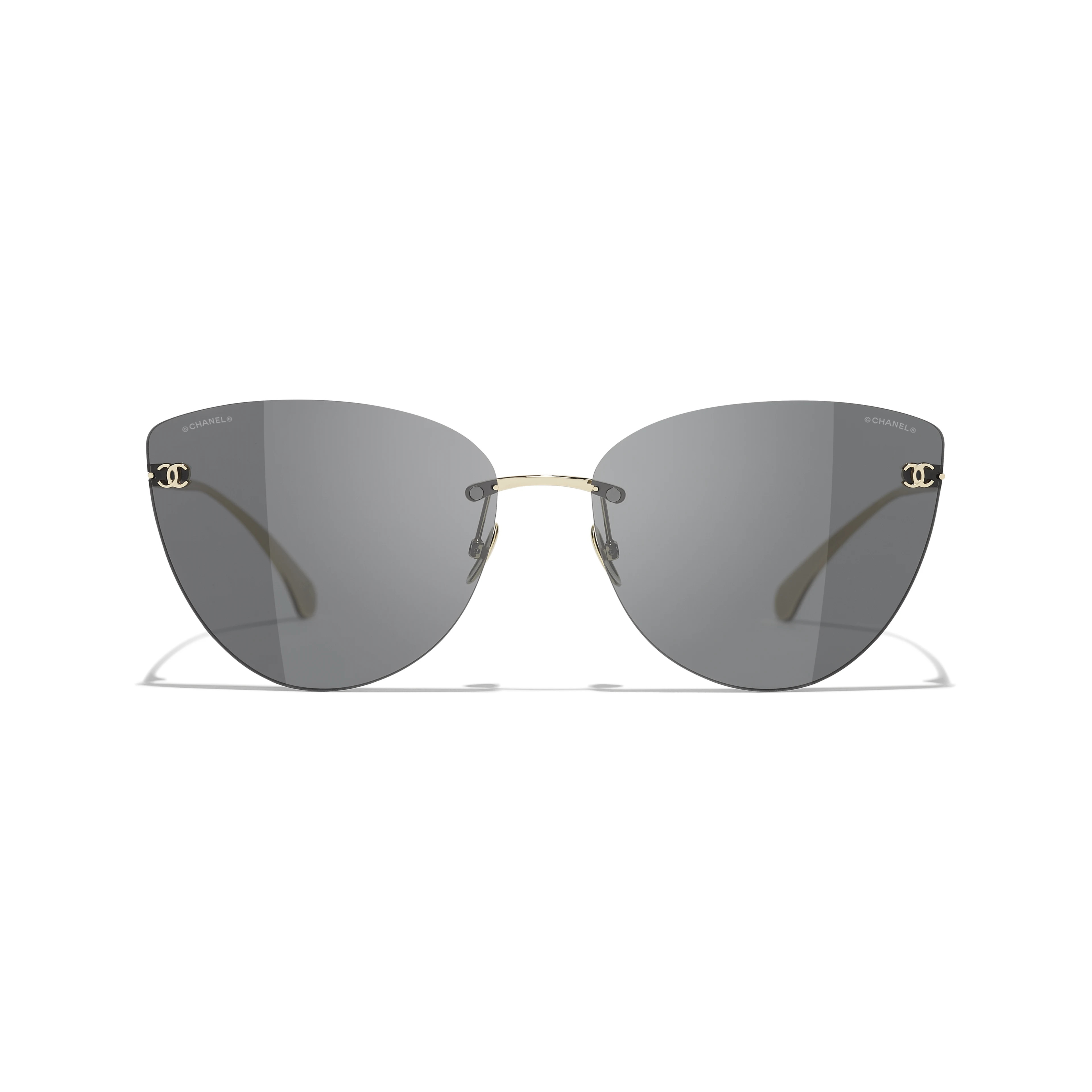 Cat Eye Sunglasses

            Titanium
	
		Gold. Lenses: Gray | Chanel, Inc. (US)