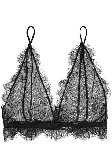 Anine Bing - Lace Soft-cup Bra - Black | NET-A-PORTER (UK & EU)