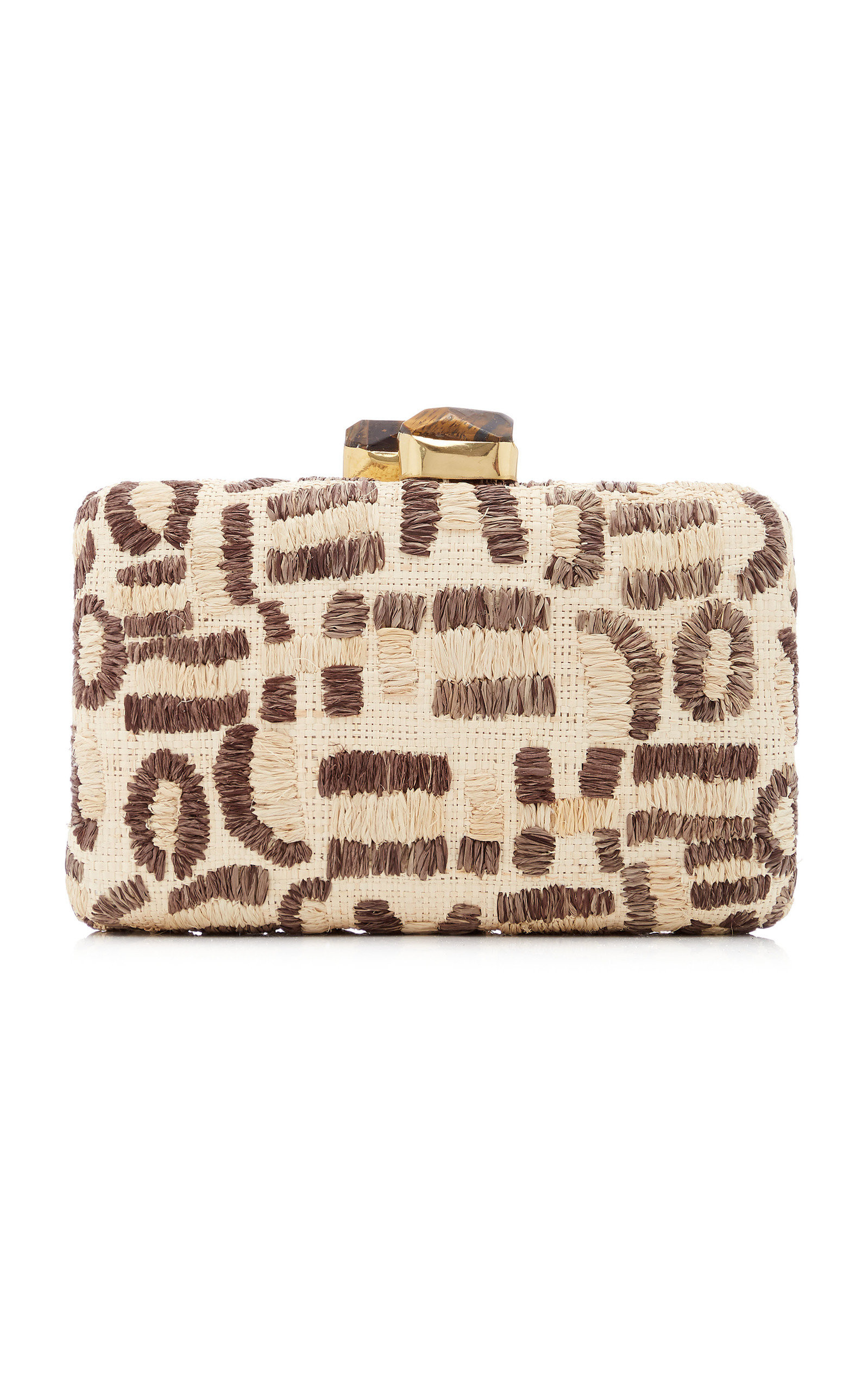 KAYU Lyon Embellished Woven Straw Clutch | Moda Operandi (Global)