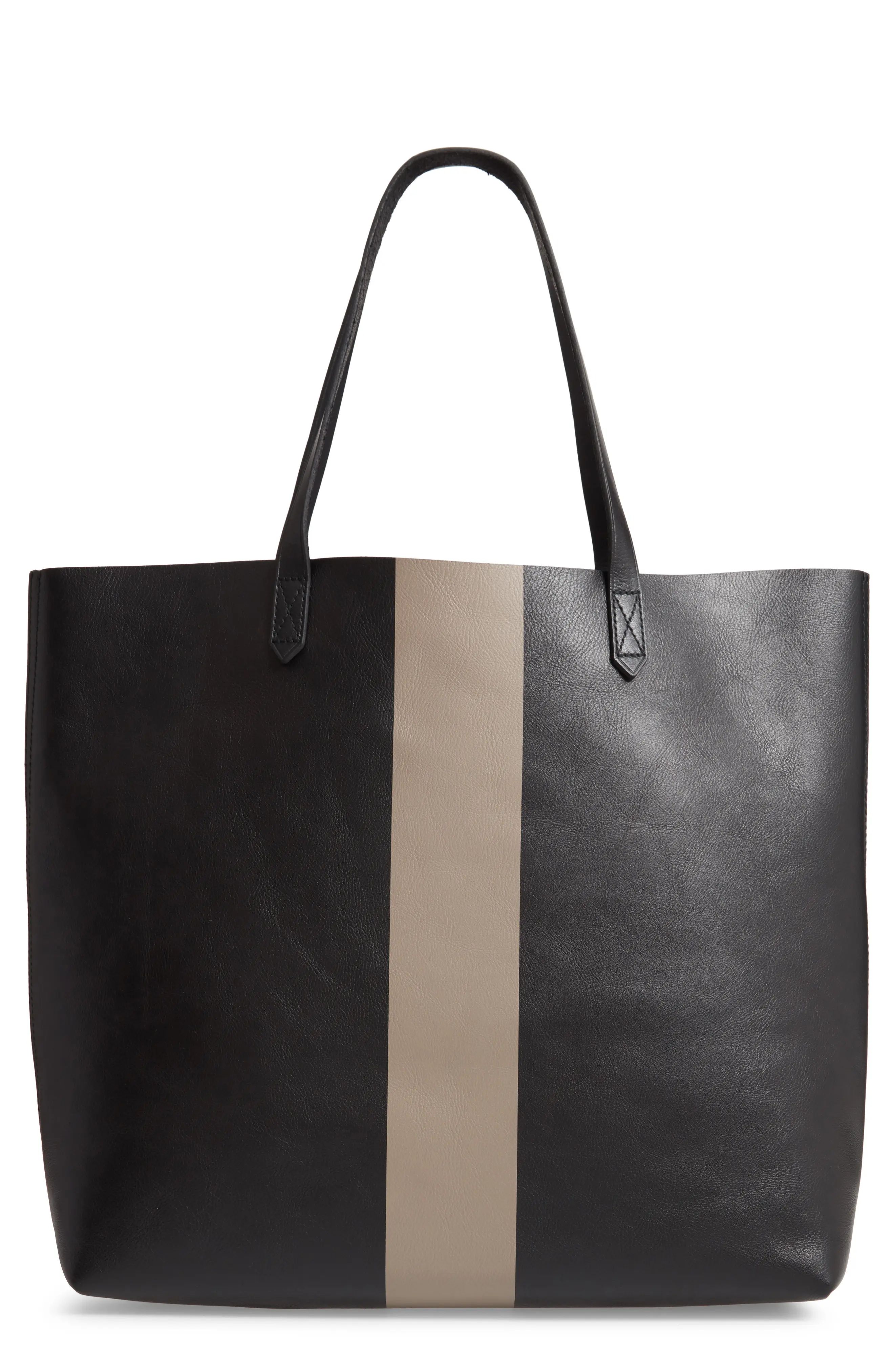 Madewell Paint Stripe Transport Leather Tote | Nordstrom