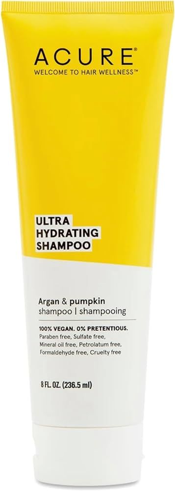 Acure Shampoo 100% Vegan, Ultra Hydrating Moisture & Omega Fatty Acids, , Yellow Argan Oil & Pump... | Amazon (US)
