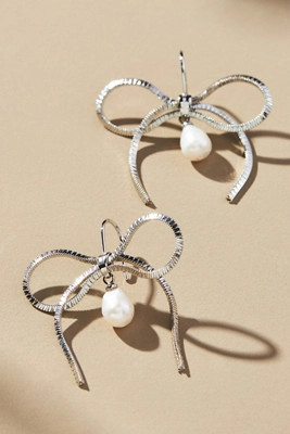 Pearl Bow Earrings | Anthropologie (US)