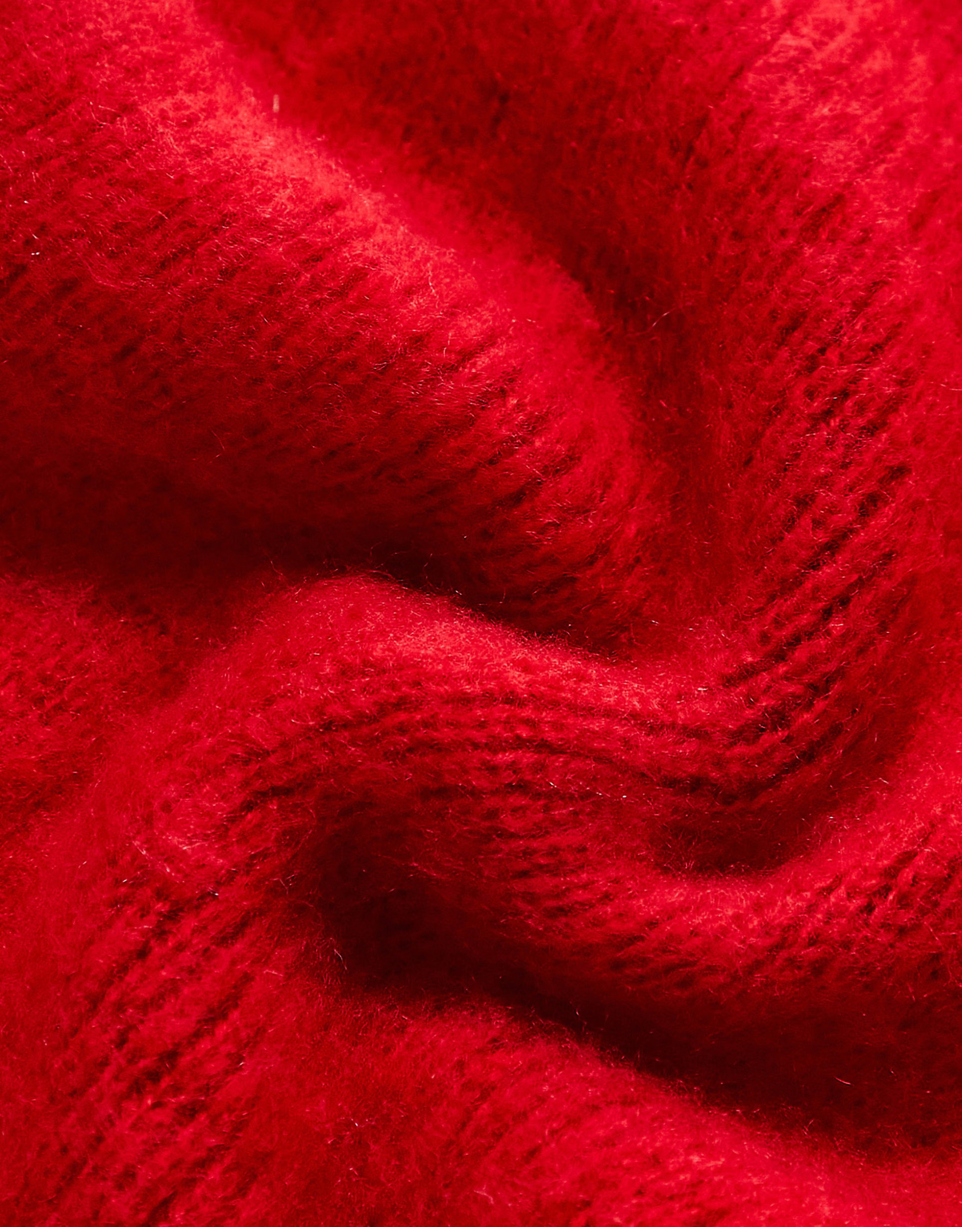COLLUSION Unisex fluffy knit logo scarf in red | ASOS (Global)