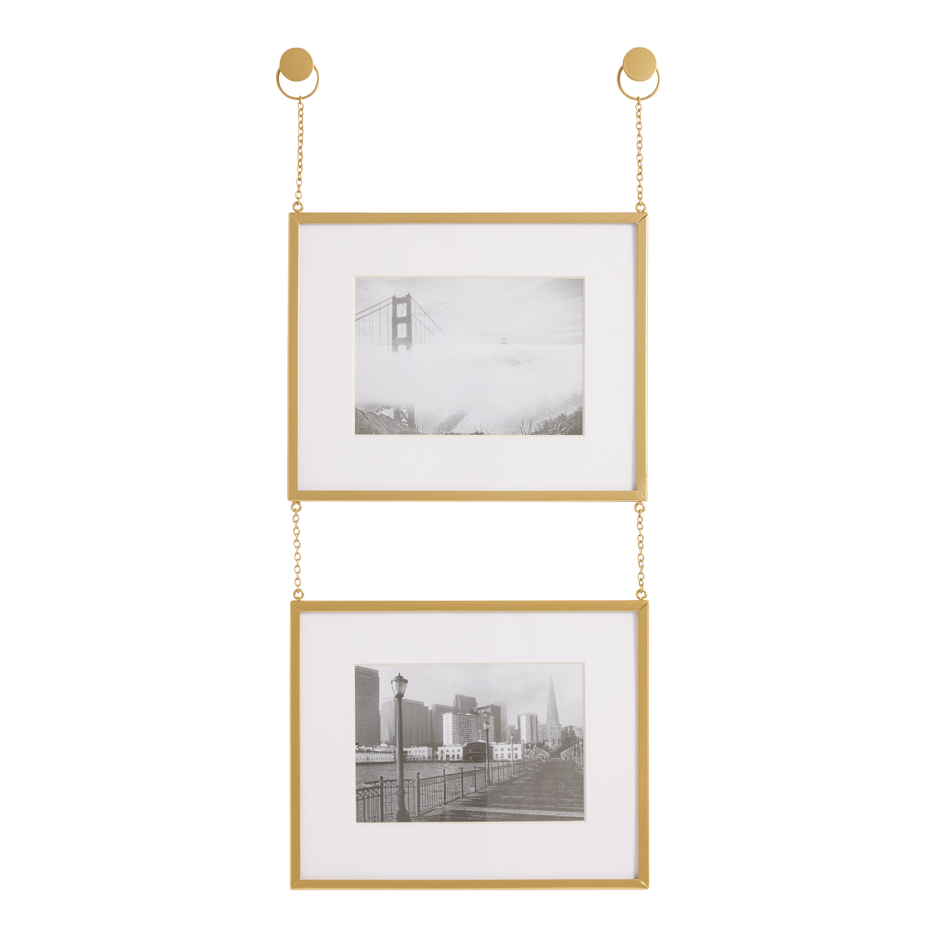 Gold Vertical Wall Double Picture Frame | World Market