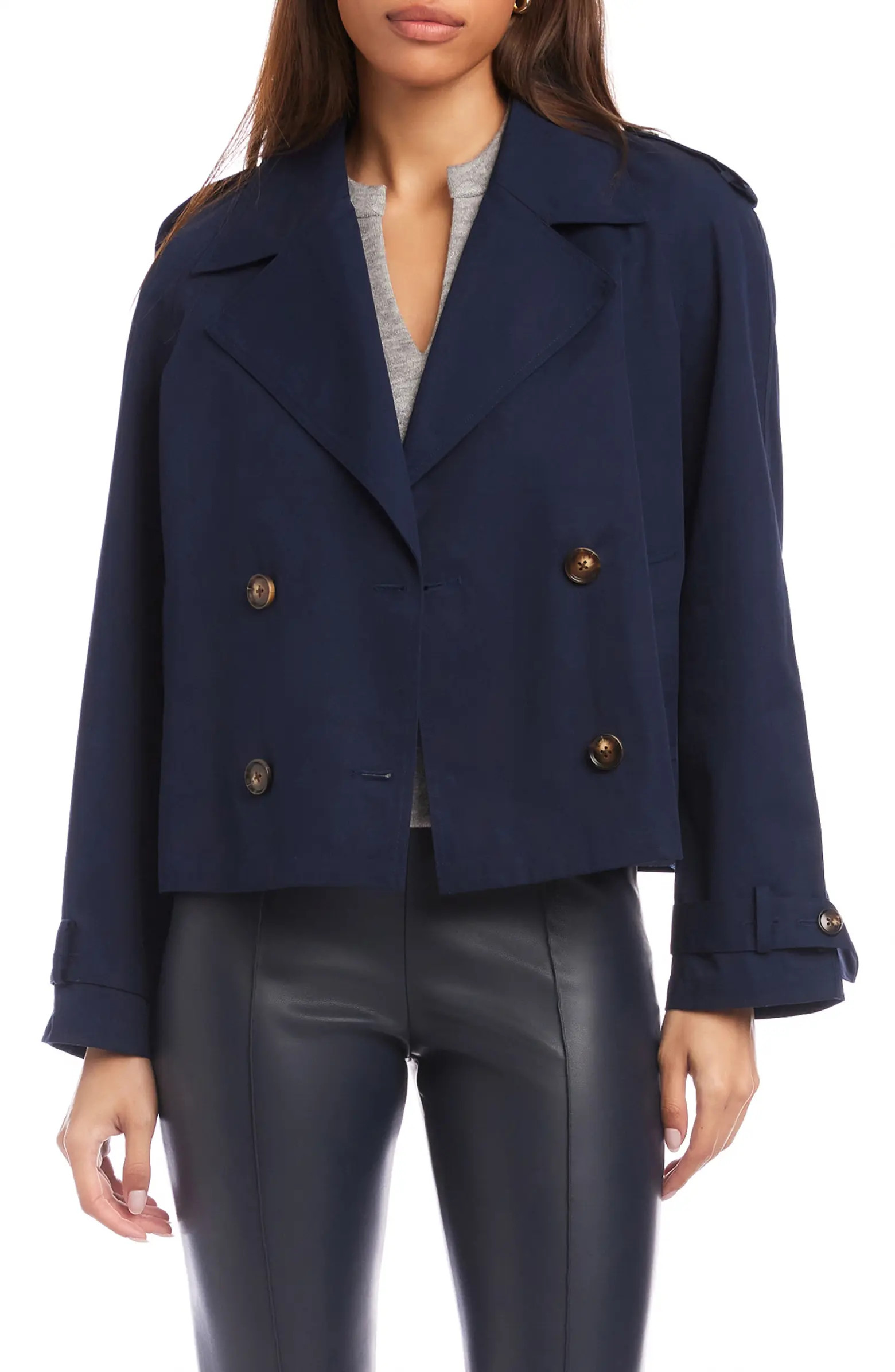 Chelsea Double Breasted Crop Trench Coat | Nordstrom
