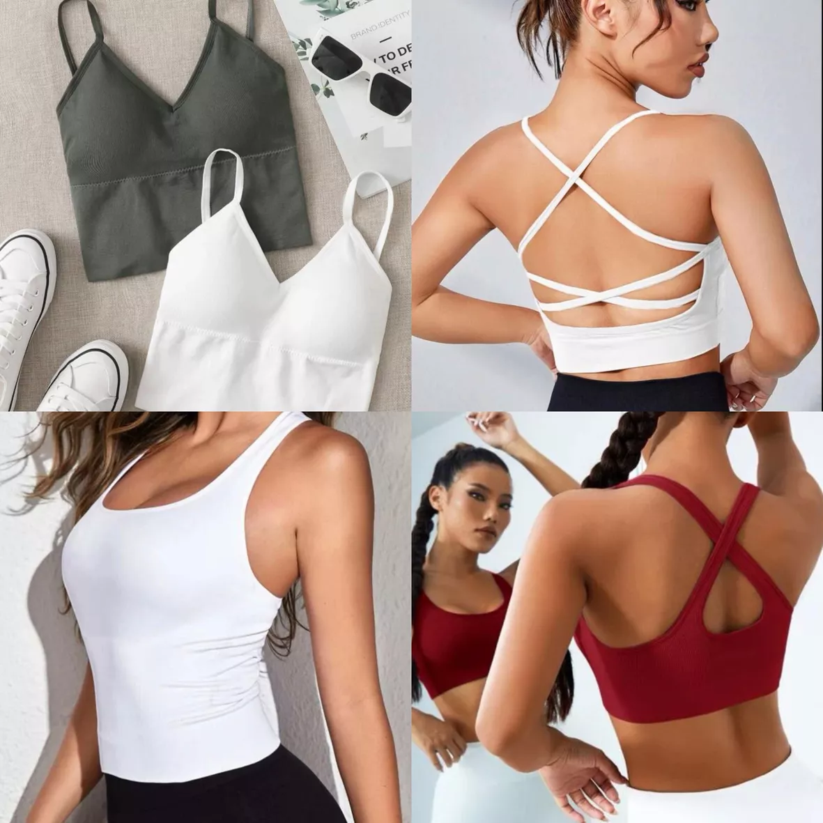 Ribbed Knit Crisscross Back Crop … curated on LTK