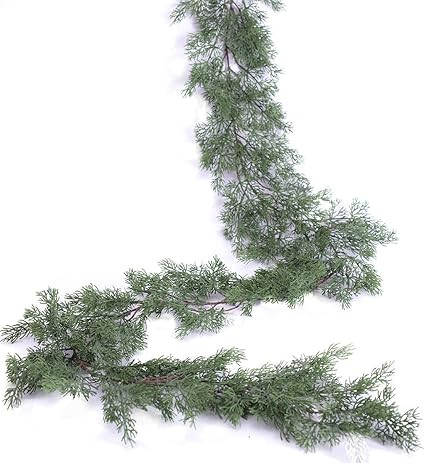 PARTY JOY Seasonal Artificial Christmas Garland Pine Cypress Greenery Garland Holiday Outdoor Win... | Amazon (US)