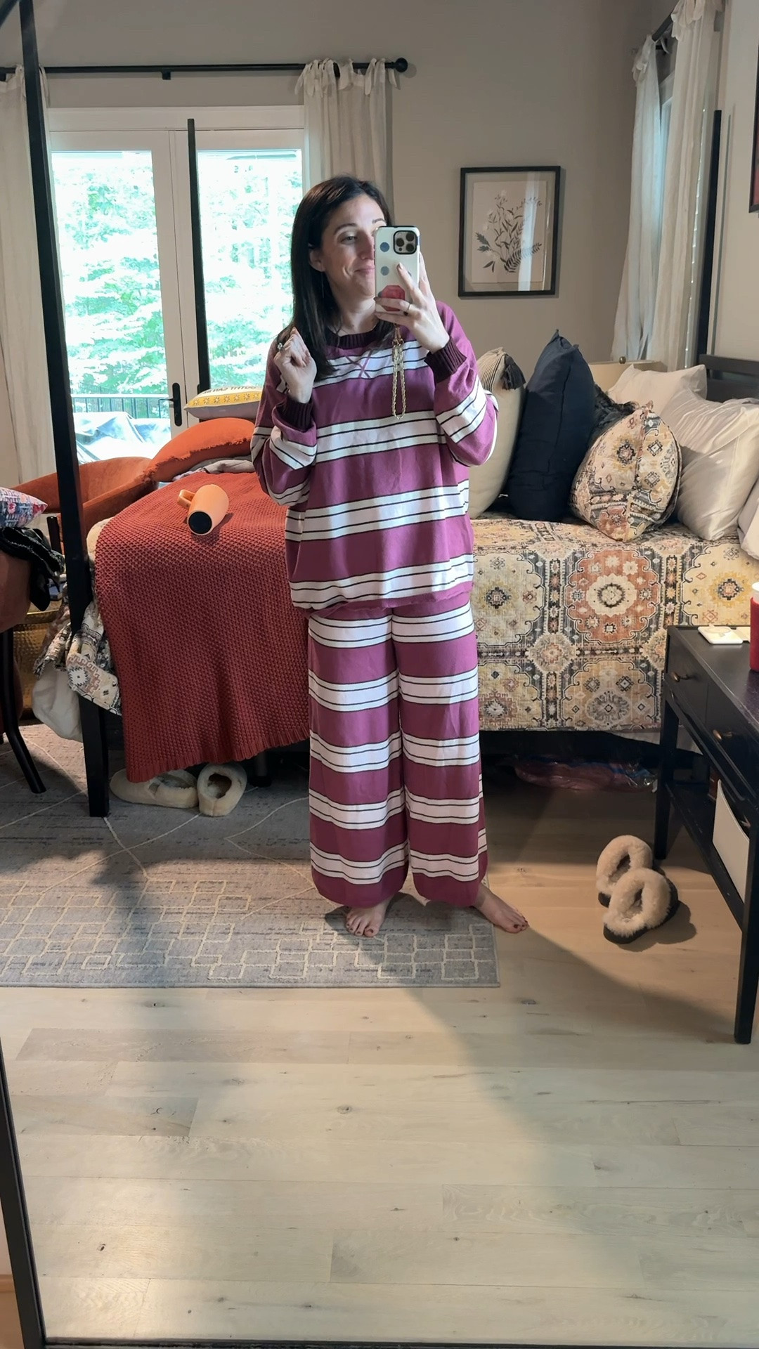 Cozy Aerie two piece set. My current loungewear OBSESSION 😍 Wearing a S in top, M in pants. Runs VERY oversized so size down

#LTKootd #LTKOver40 #LTKSaleAlert